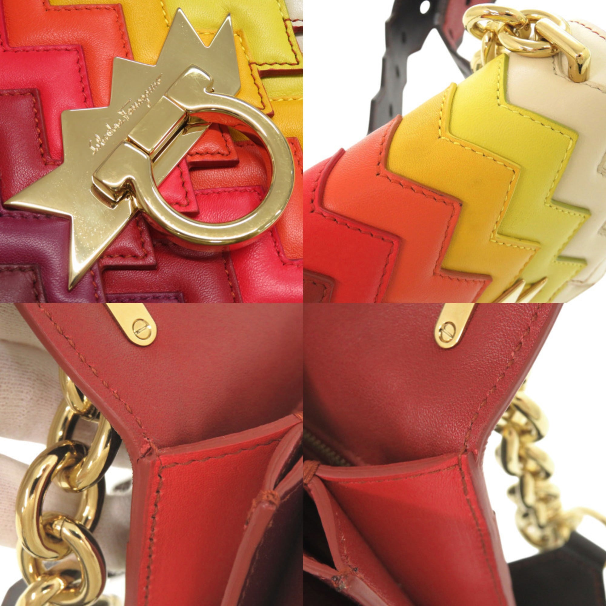 Salvatore Ferragamo Multi-Color Leather Shoulder Bag (Pre-Owned)