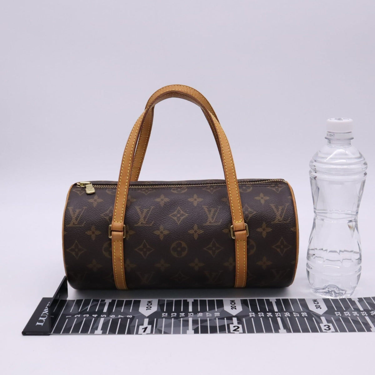 Louis Vuitton Monogram Beige Brown Coated Canvas Leather Handbag (Pre-Owned)