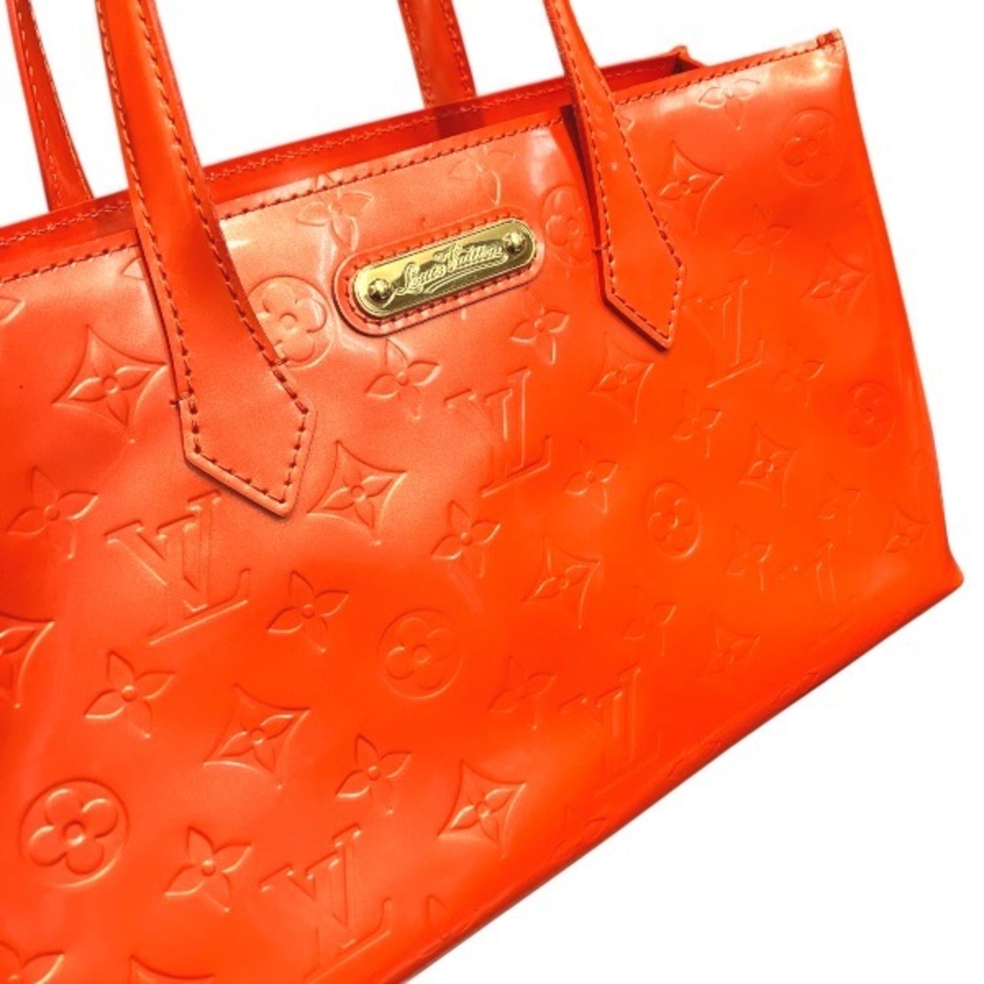 Louis Vuitton Orange Patent Leather Handbag (Pre-Owned)