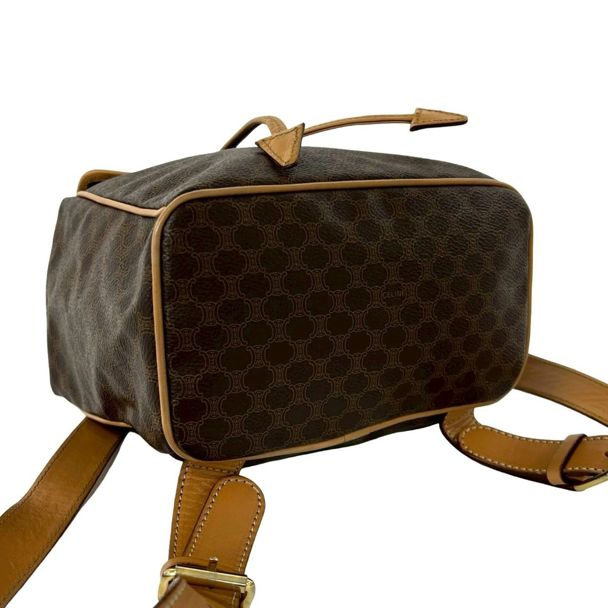 Celine Brown Leather Pvc Backpack (Pre-Owned)