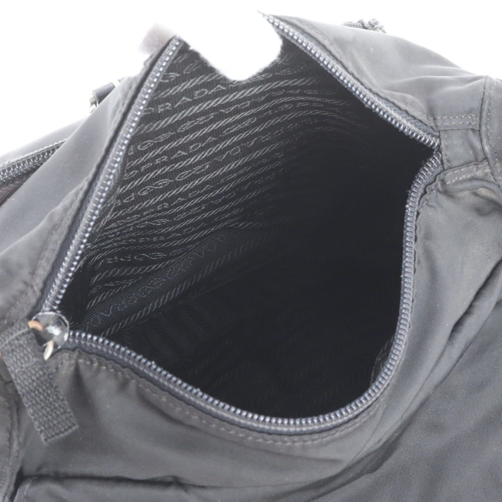 Prada Black Nylon Leather Shoulder Bag (Pre-Owned)