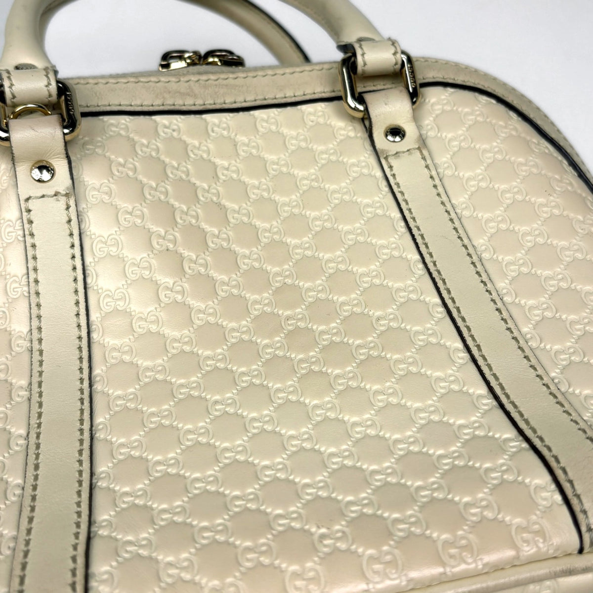 Gucci White Leather Handbag (Pre-Owned)