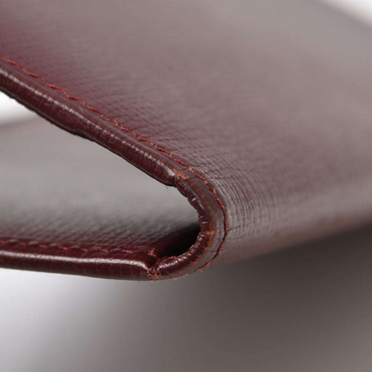 Cartier Bordeaux Leather Long Wallet (Bi-Fold) (Pre-Owned)