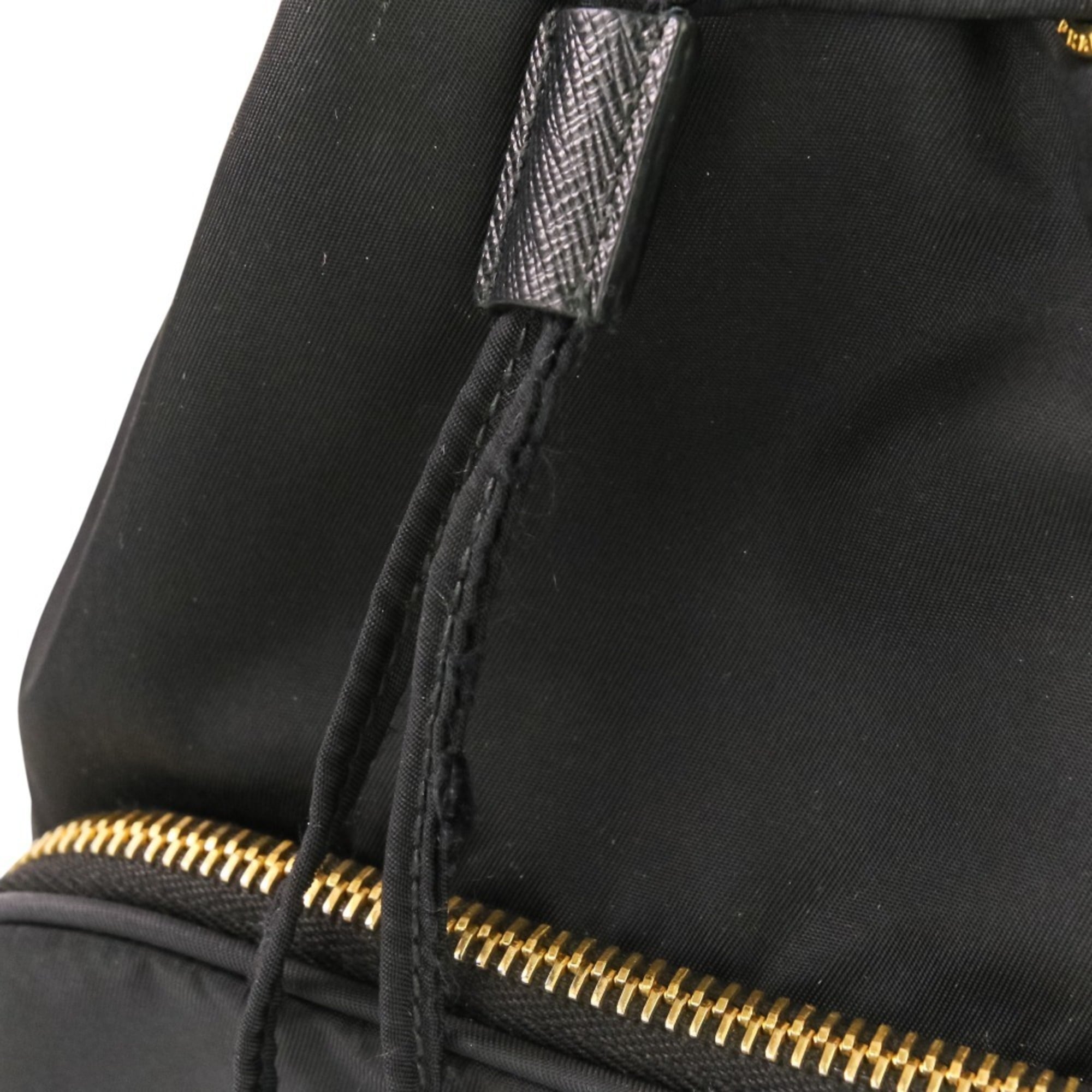 Prada Black Nylon Handbag Shoulder Bag (Pre-Owned)