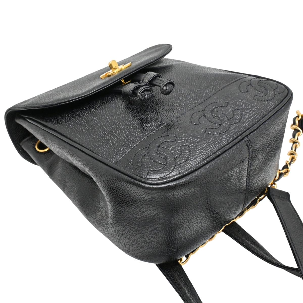 Chanel Black Grained Calfskin Backpack (Pre-Owned)