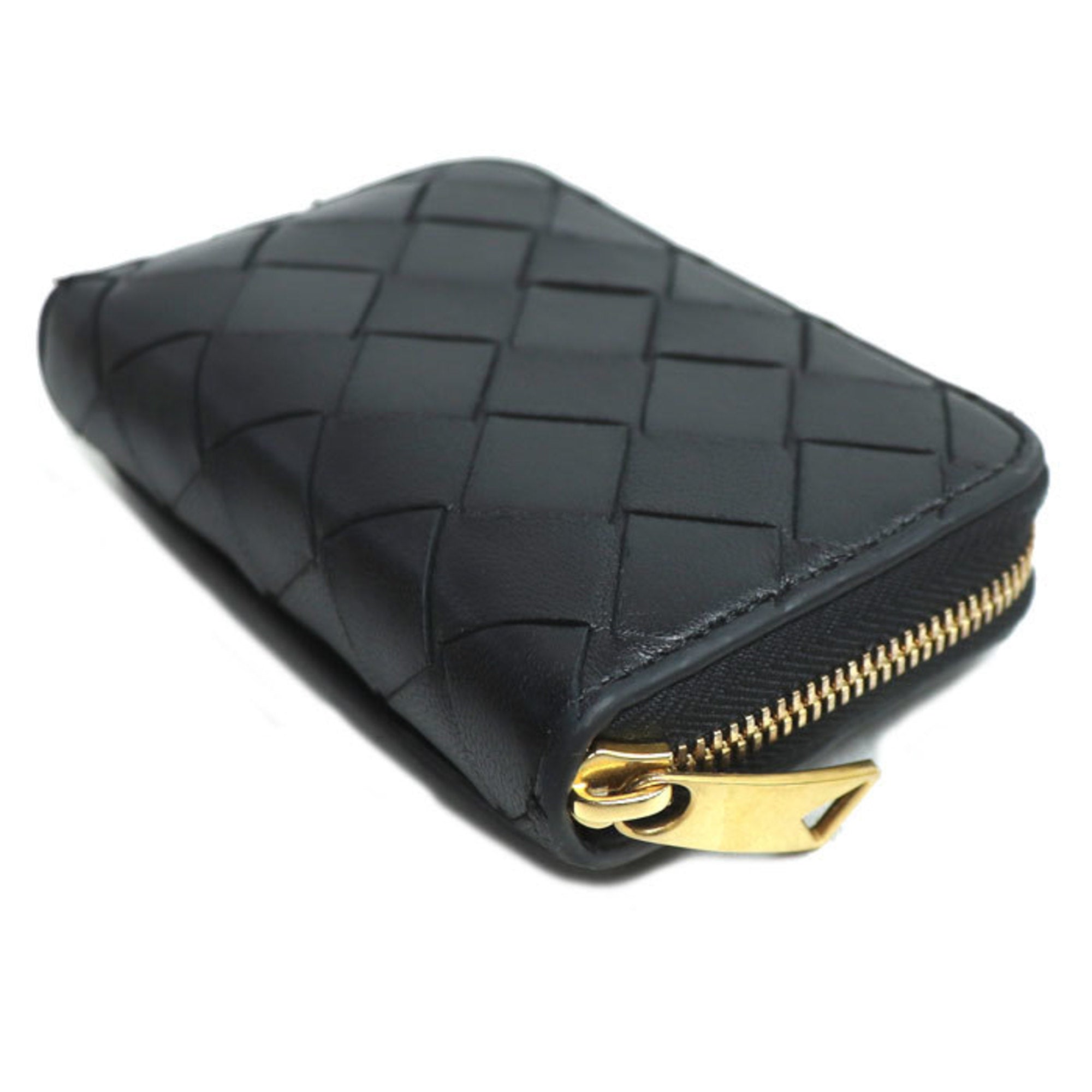Bottega Veneta Black Leather Long Wallet (Bi-Fold) (Pre-Owned)