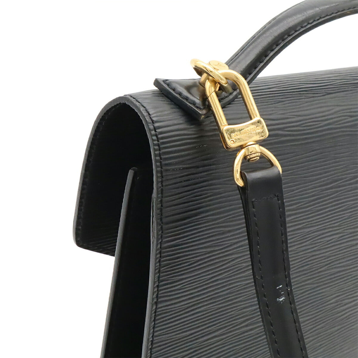 Louis Vuitton Black Noir Epi Leather Handbag Shoulder Bag (Pre-Owned)