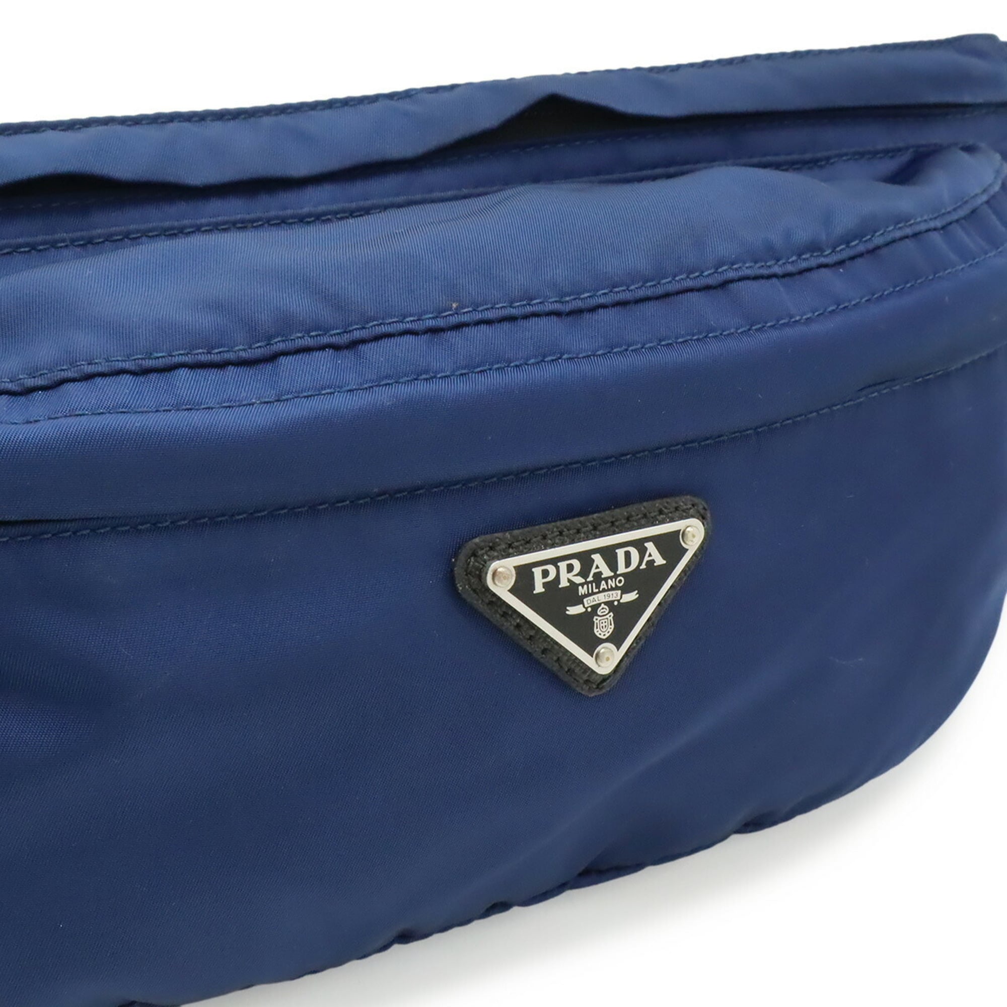 Prada Black Blue Nylon Pouch Sling Bag (Pre-Owned)