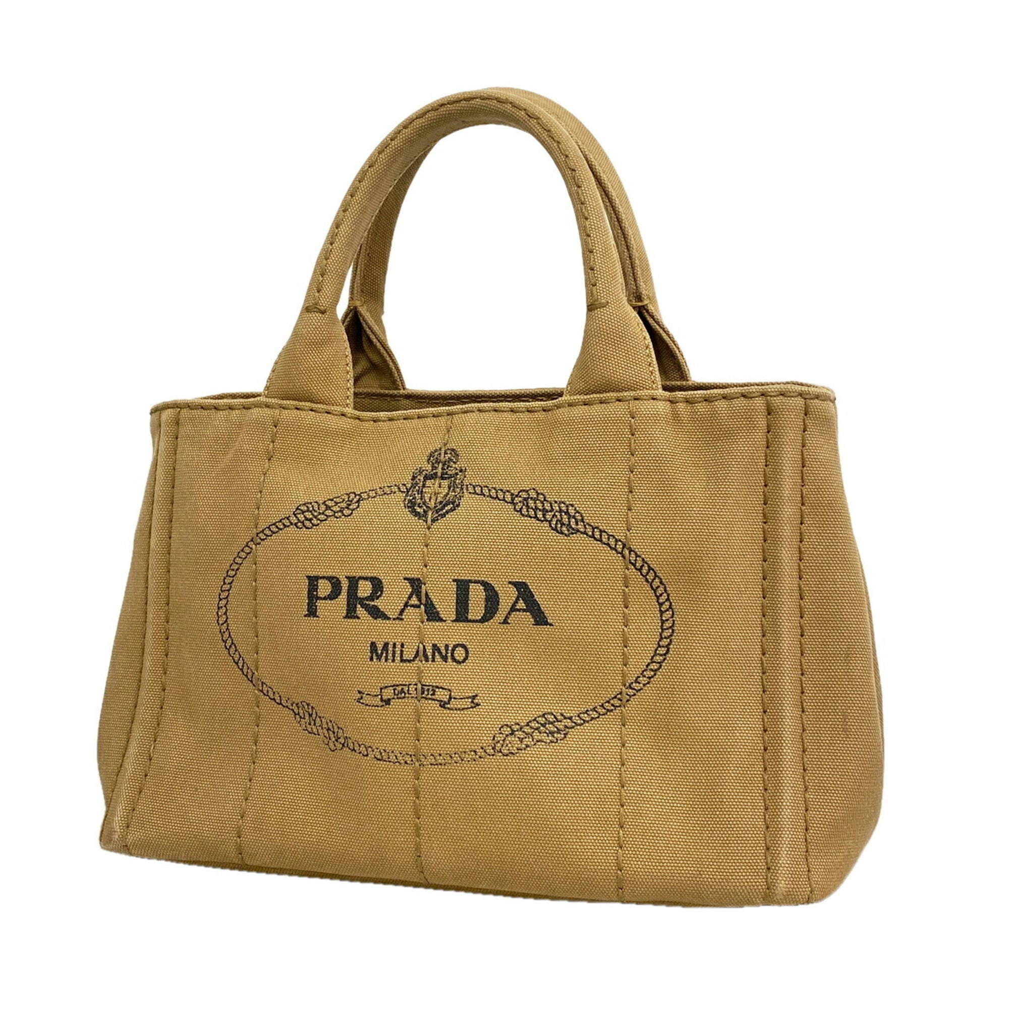Prada Brown Canvas Tote Bag (Pre-Owned)