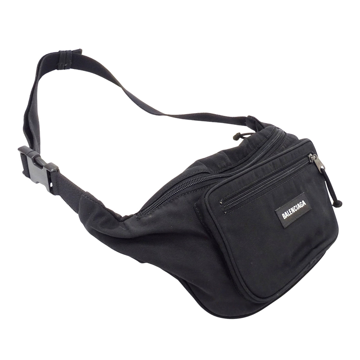 Balenciaga Black Nylon Handbag Sling Bag (Pre-Owned)