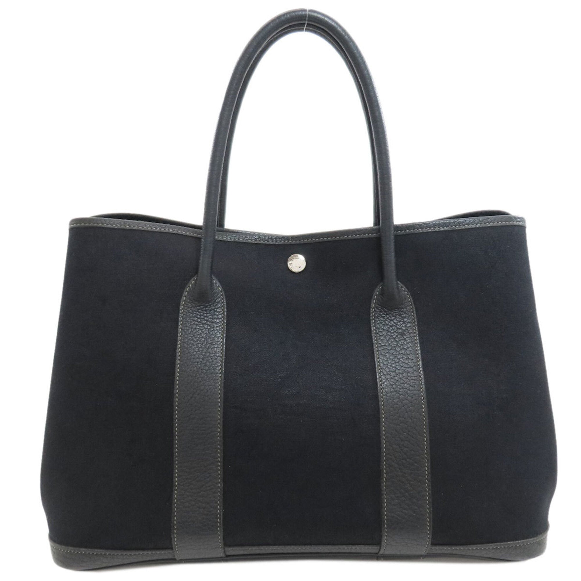 Hermes Black Toile Officier Tote Bag (Pre-Owned)