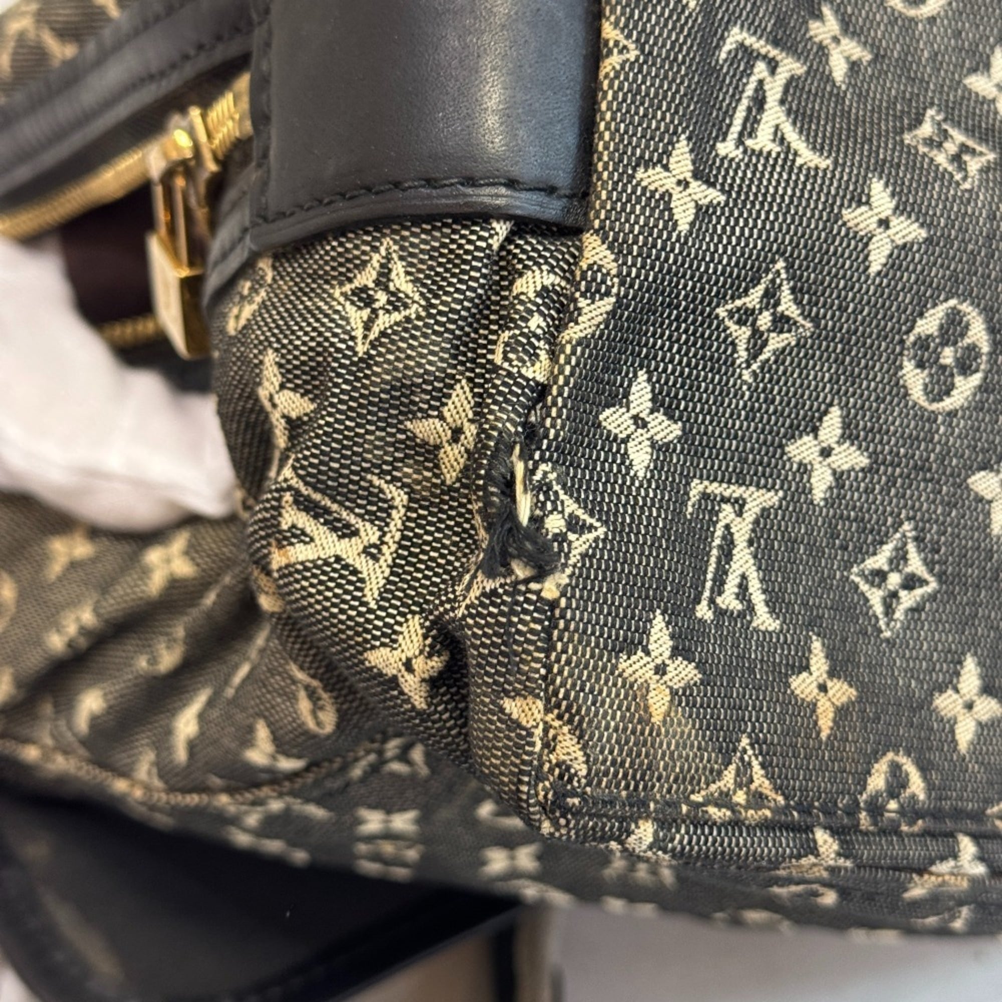 Louis Vuitton Monogram Mini Gray Navy White Monogram Mini Boston Bag Handbag (Pre-Owned)