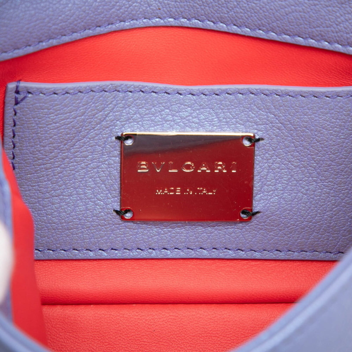 Bvlgari Purple Leather Shoulder Bag (Pre-Owned)