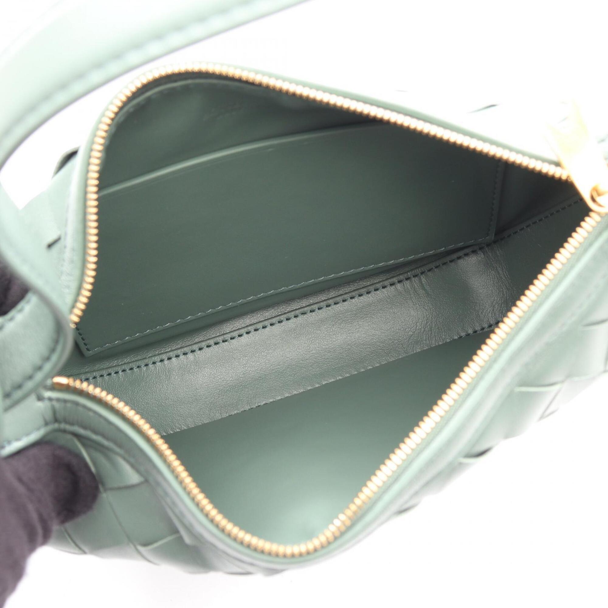 Bottega Veneta Green Intrecciato Handbag (Pre-Owned)