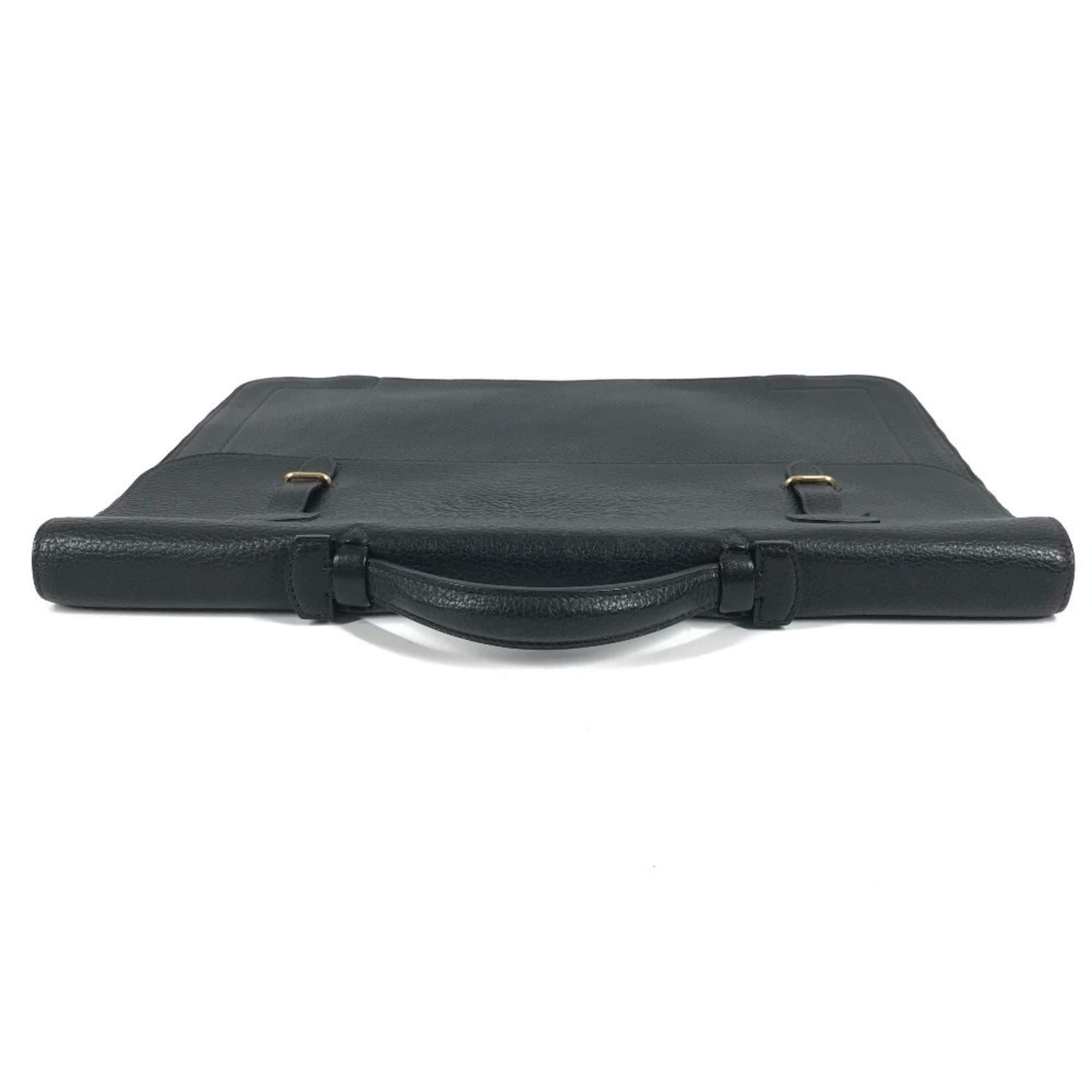 Hermes Black Leather Handbag Tote Bag (Pre-Owned)