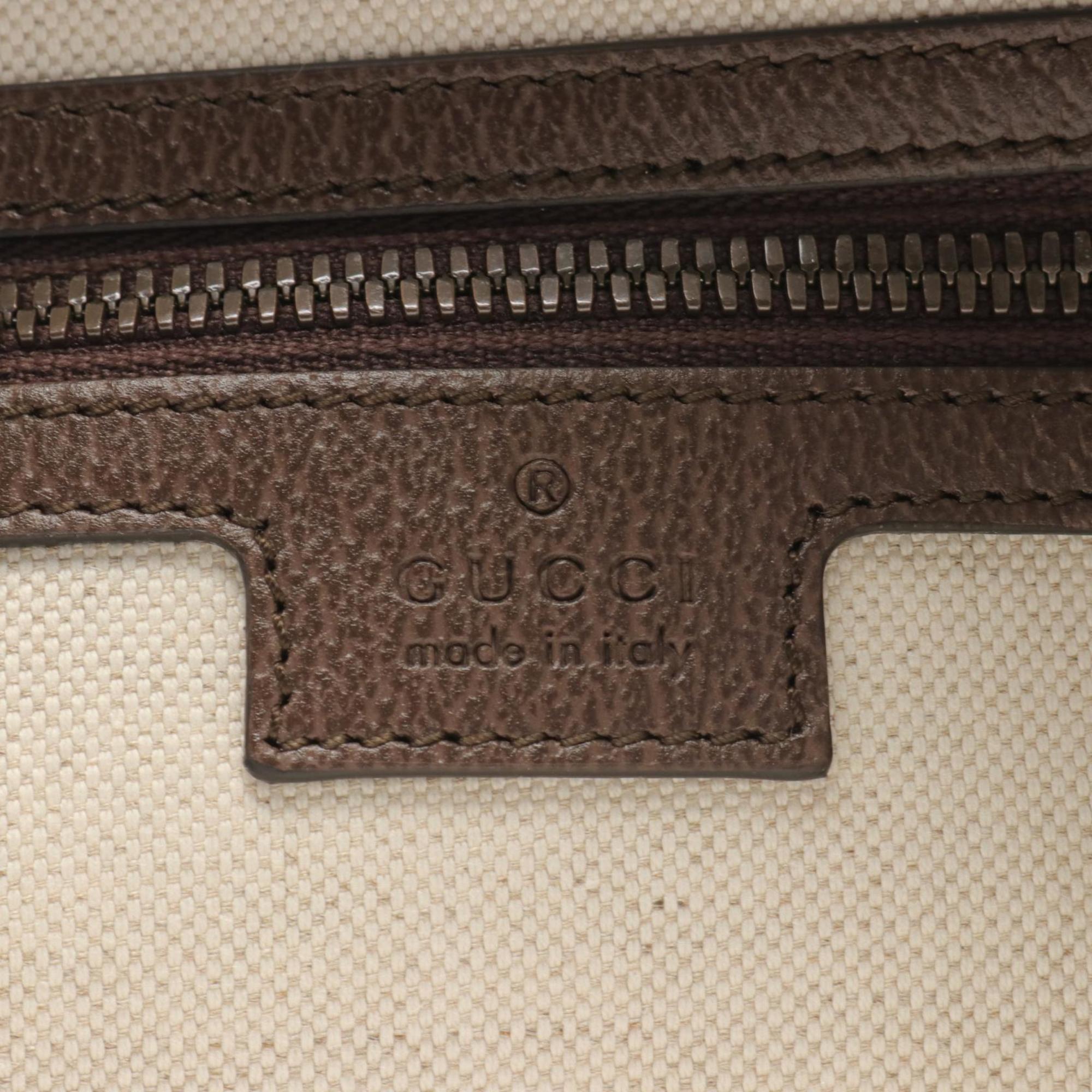 Gucci Beige Brown Multi-Color Pvc Coated Canvas Leather Boston Bag (Pre-Owned)
