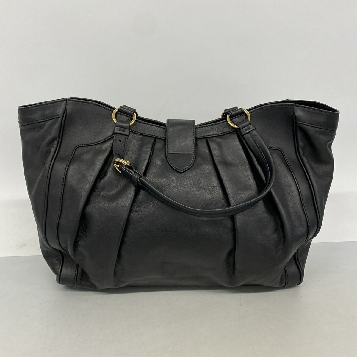 Salvatore Ferragamo Black Leather Tote Bag (Pre-Owned)