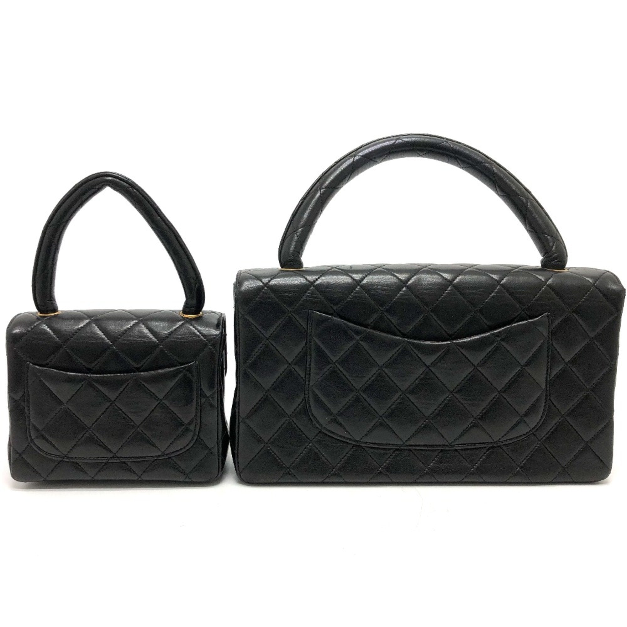 Chanel Black Leather Handbag (Pre-Owned)