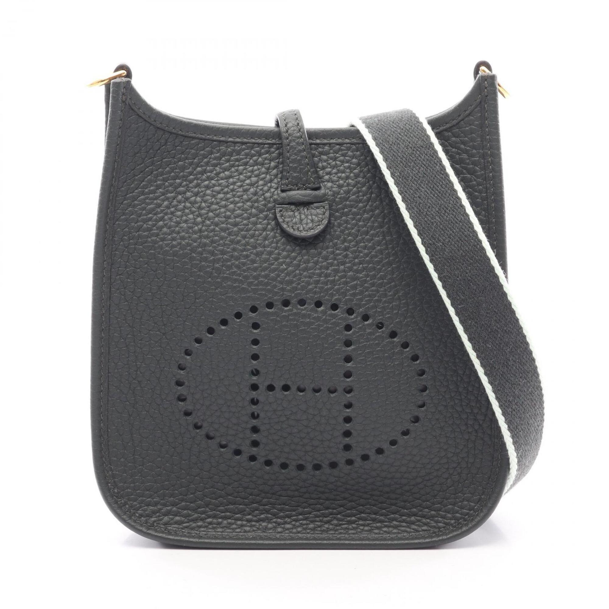 Hermes Green Taurillon Clemence Leather Handbag Shoulder Bag (Pre-Owned)