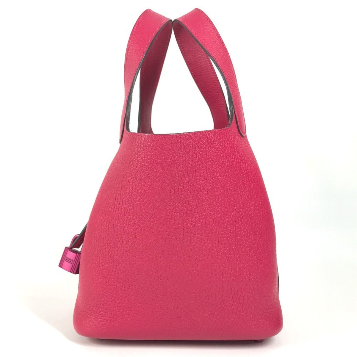 Hermes Pink Taurillon Clemence Leather Handbag (Pre-Owned)