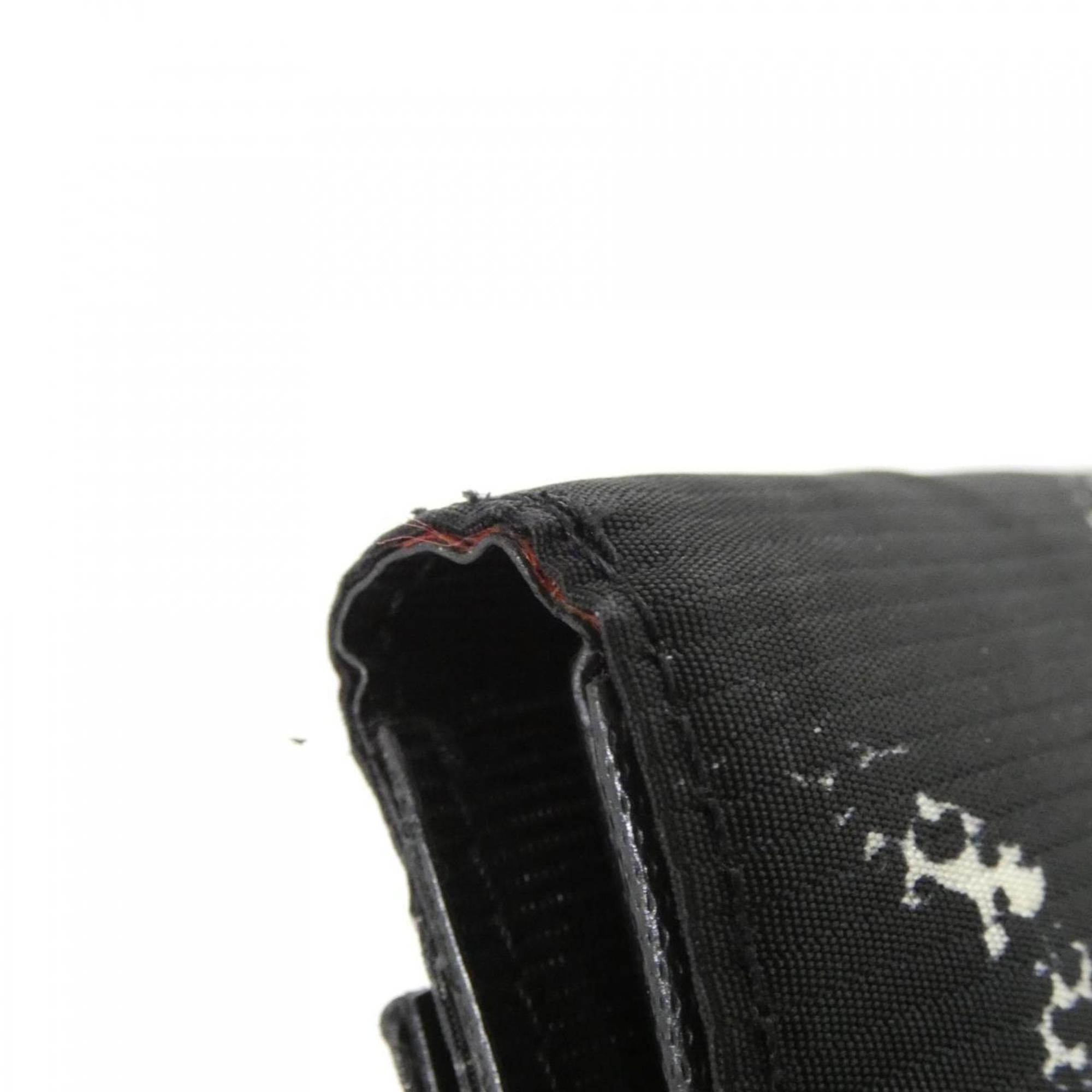 Chanel Black White Nylon Wallet (Tri-Fold) (Pre-Owned)