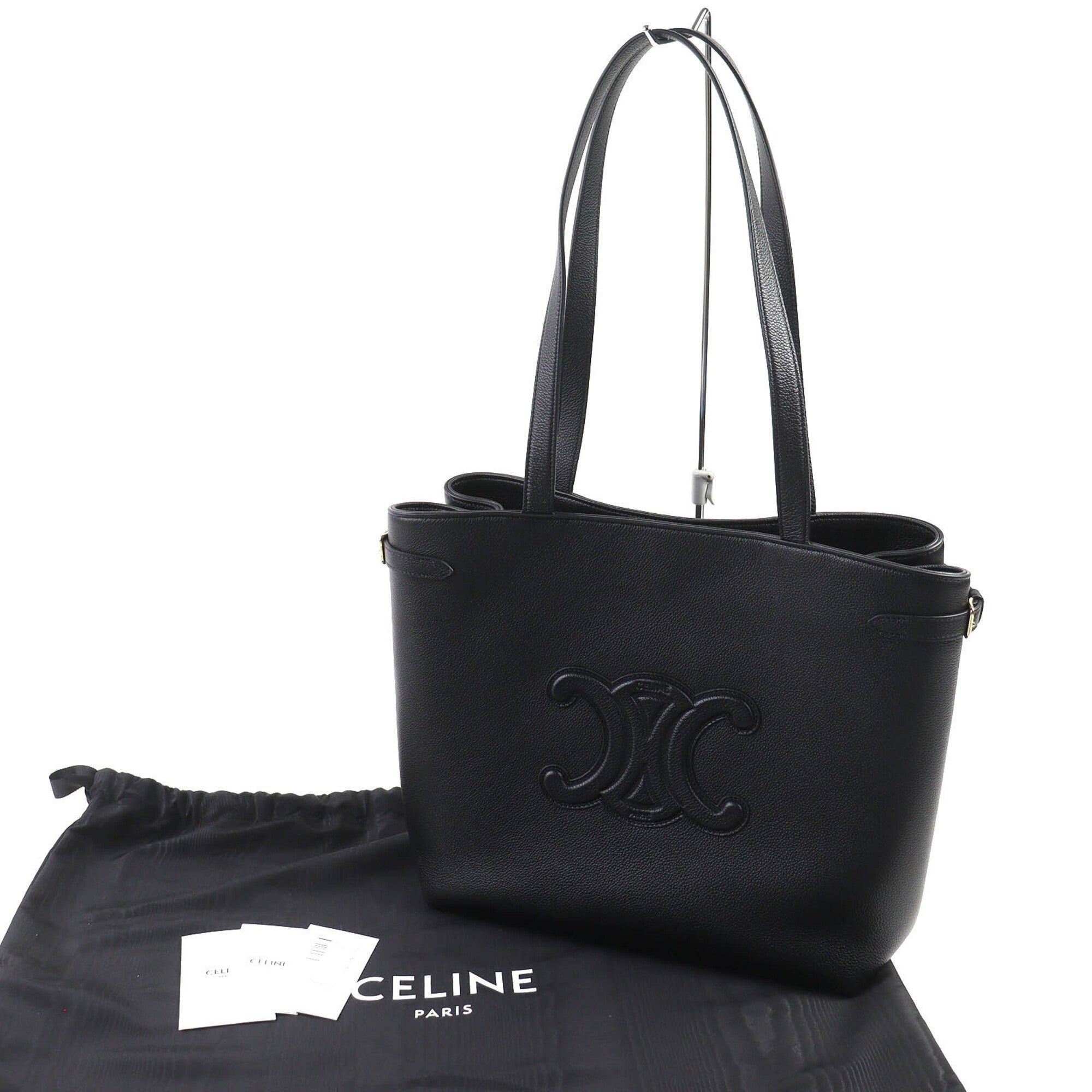 Celine Cabas Black Leather Tote Bag (Pre-Owned)
