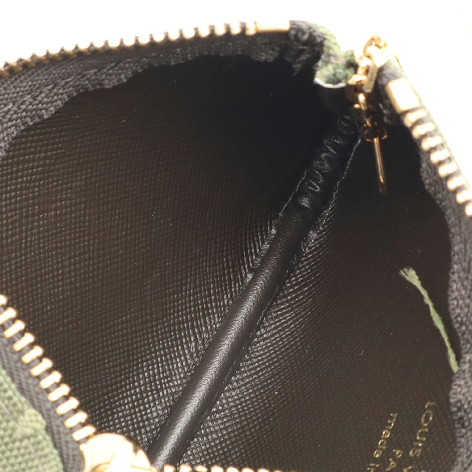 Louis Vuitton Green Tst Khaki Canvas Coin Purse/Coin Case (Pre-Owned)