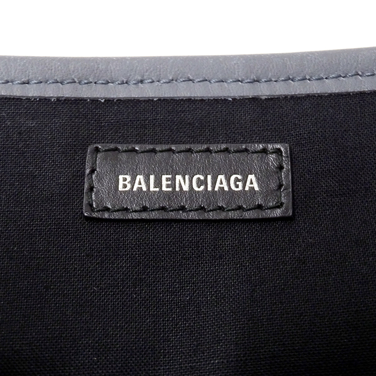Balenciaga Gray Beige Canvas Handbag Pouch Shoulder Bag (Pre-Owned)