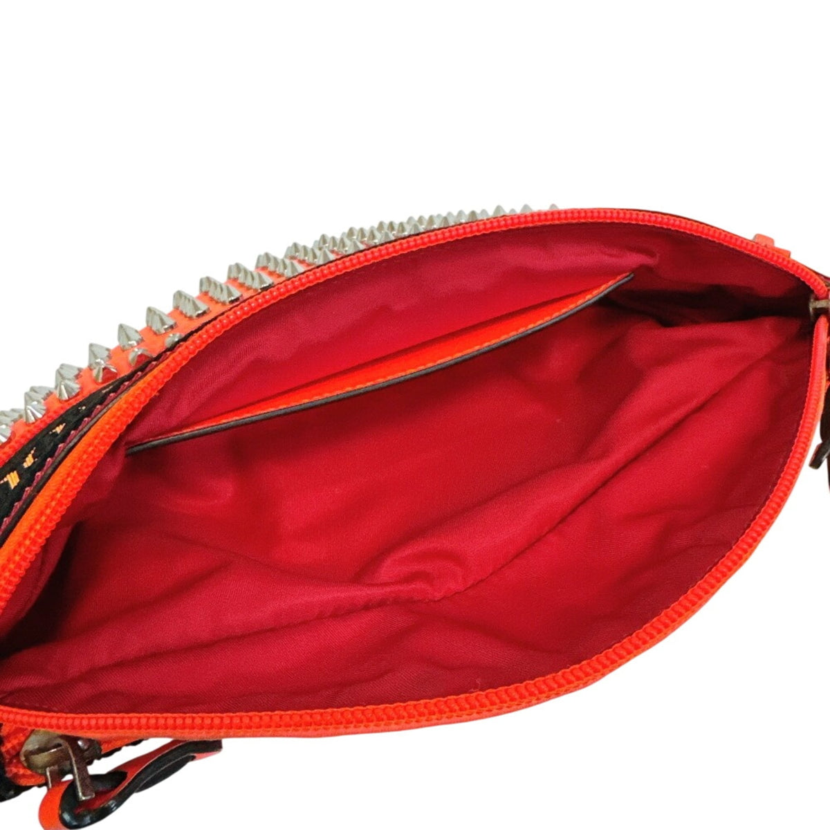 Christian Louboutin Orange Canvas Sling Bag (Pre-Owned)
