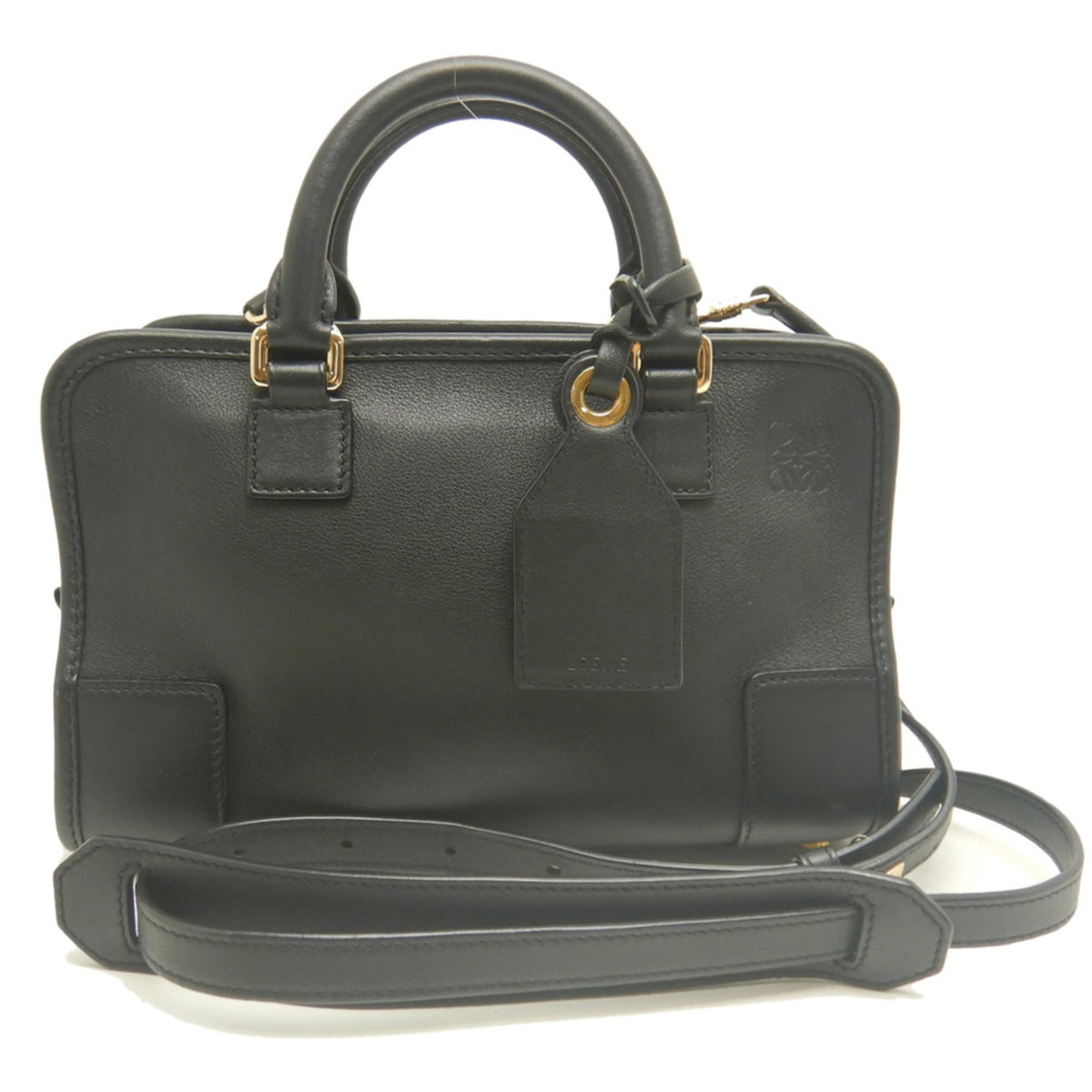 Loewe Amazona Black Leather Handbag (Pre-Owned)
