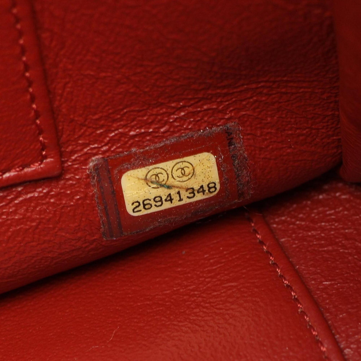 Chanel Bordeaux Grained Calfskin Handbag Shoulder Bag (Pre-Owned)