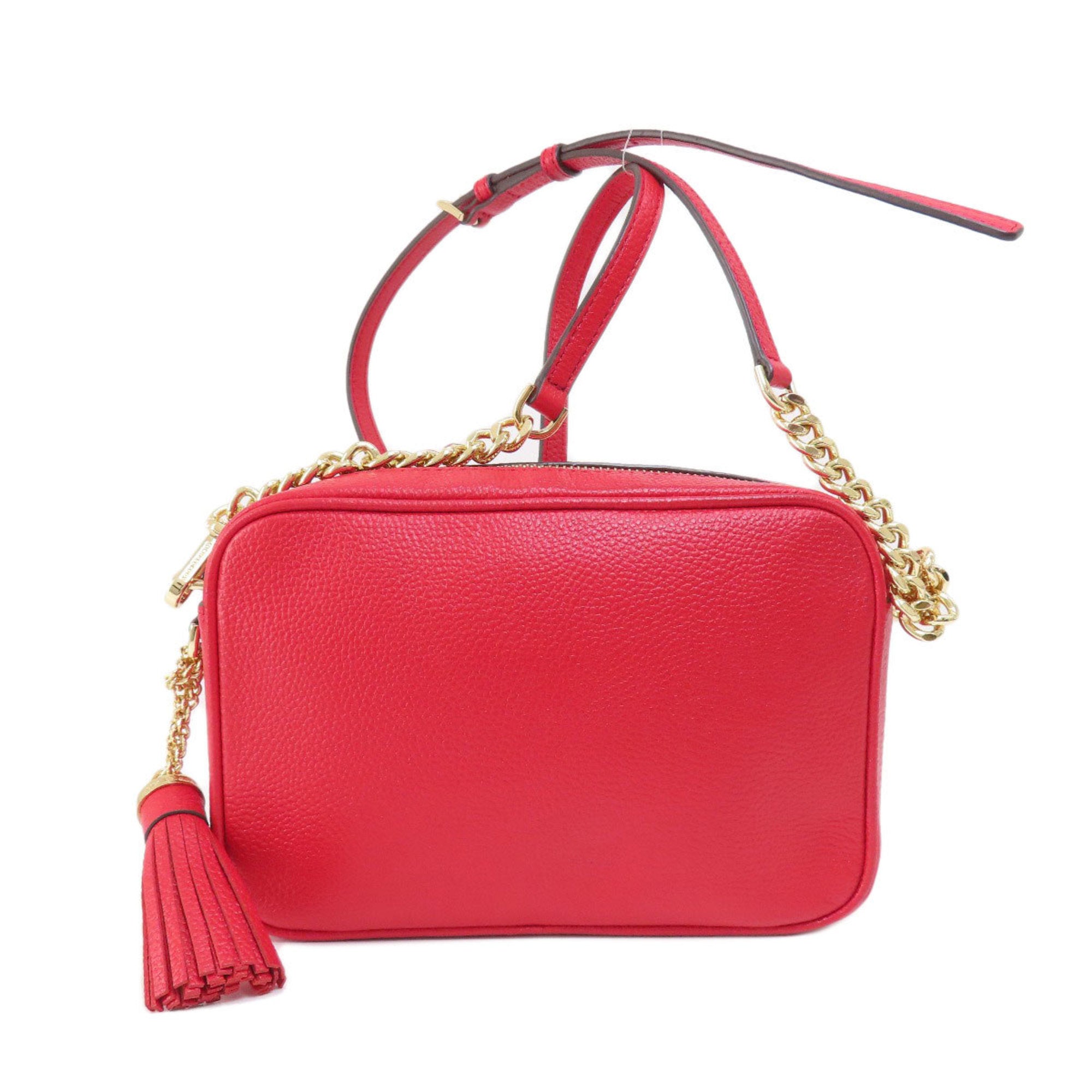 Michael Kors Red Color Leather Shoulder Bag (Pre-Owned)