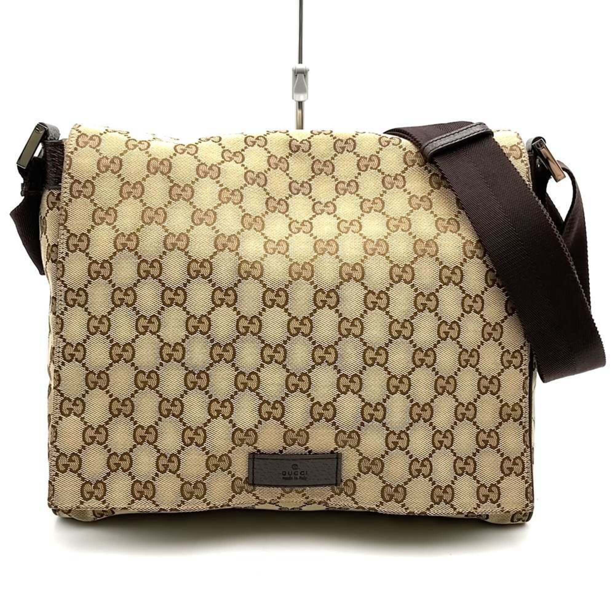 Gucci Gg Canvas Brown Gg Canvas Shoulder Bag (Pre-Owned)