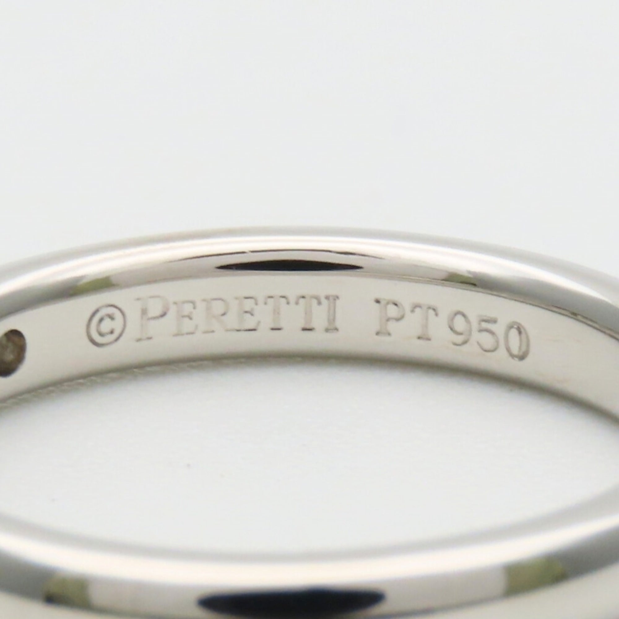 Tiffany Platinum Platinum 950 Band Ring (Pre-Owned)
