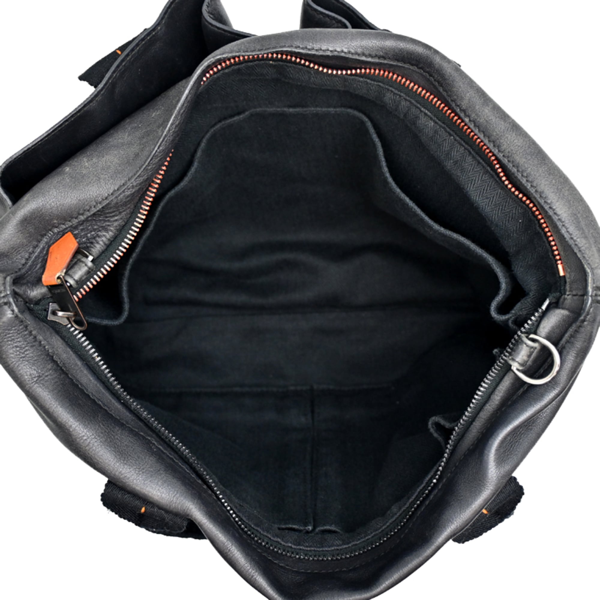 Hermes Black Veau Derma Handbag (Pre-Owned)
