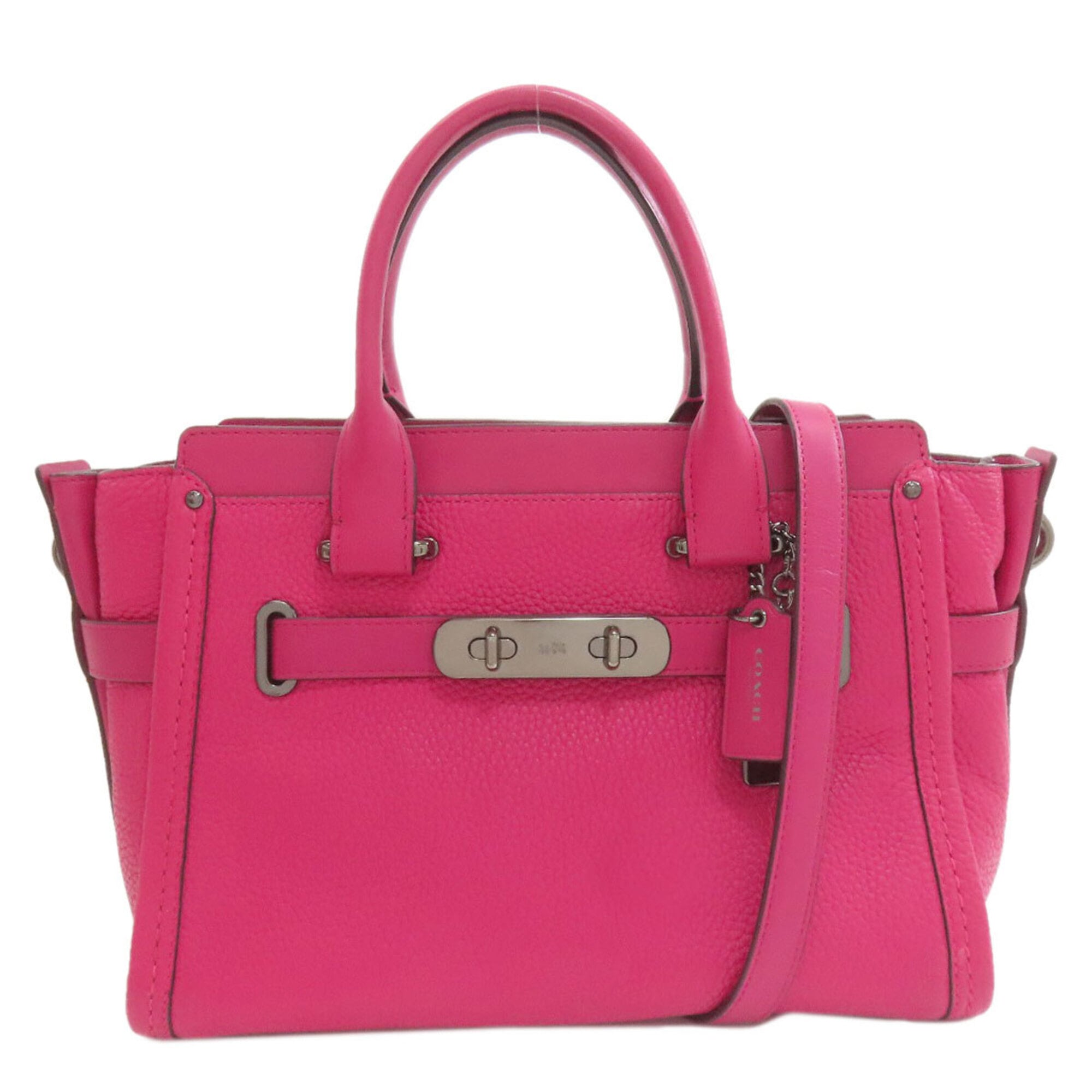 Coach Pink Leather Handbag (Pre-Owned)