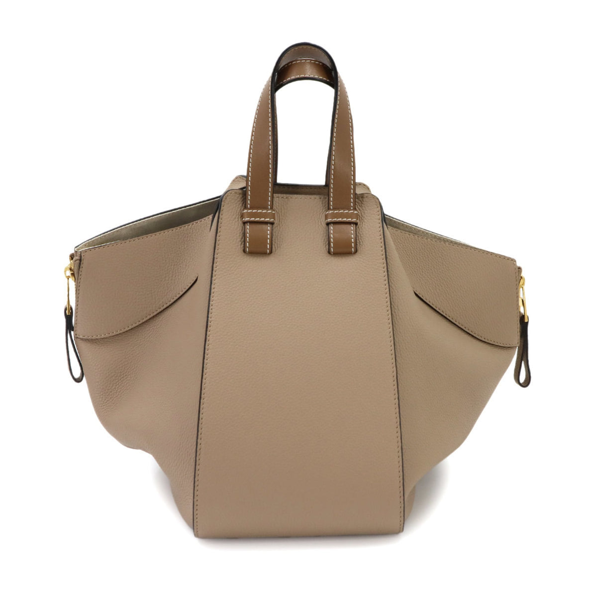 Loewe Hammock Beige Brown Leather Handbag (Pre-Owned)