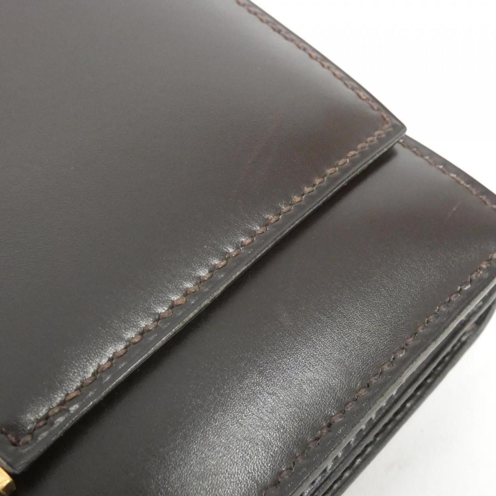 Hermes Ebene Box Calf Leather Shoulder Bag (Pre-Owned)
