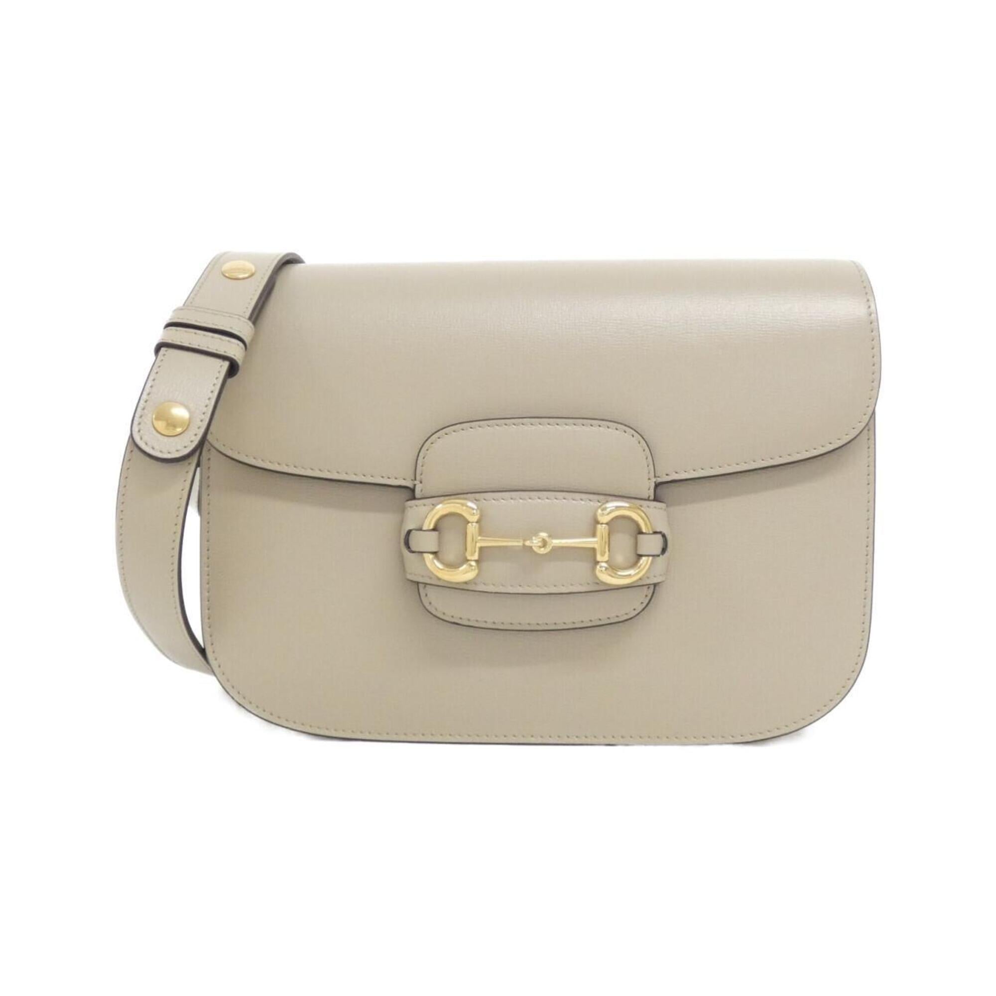 Gucci Beige Leather Shoulder Bag (Pre-Owned)