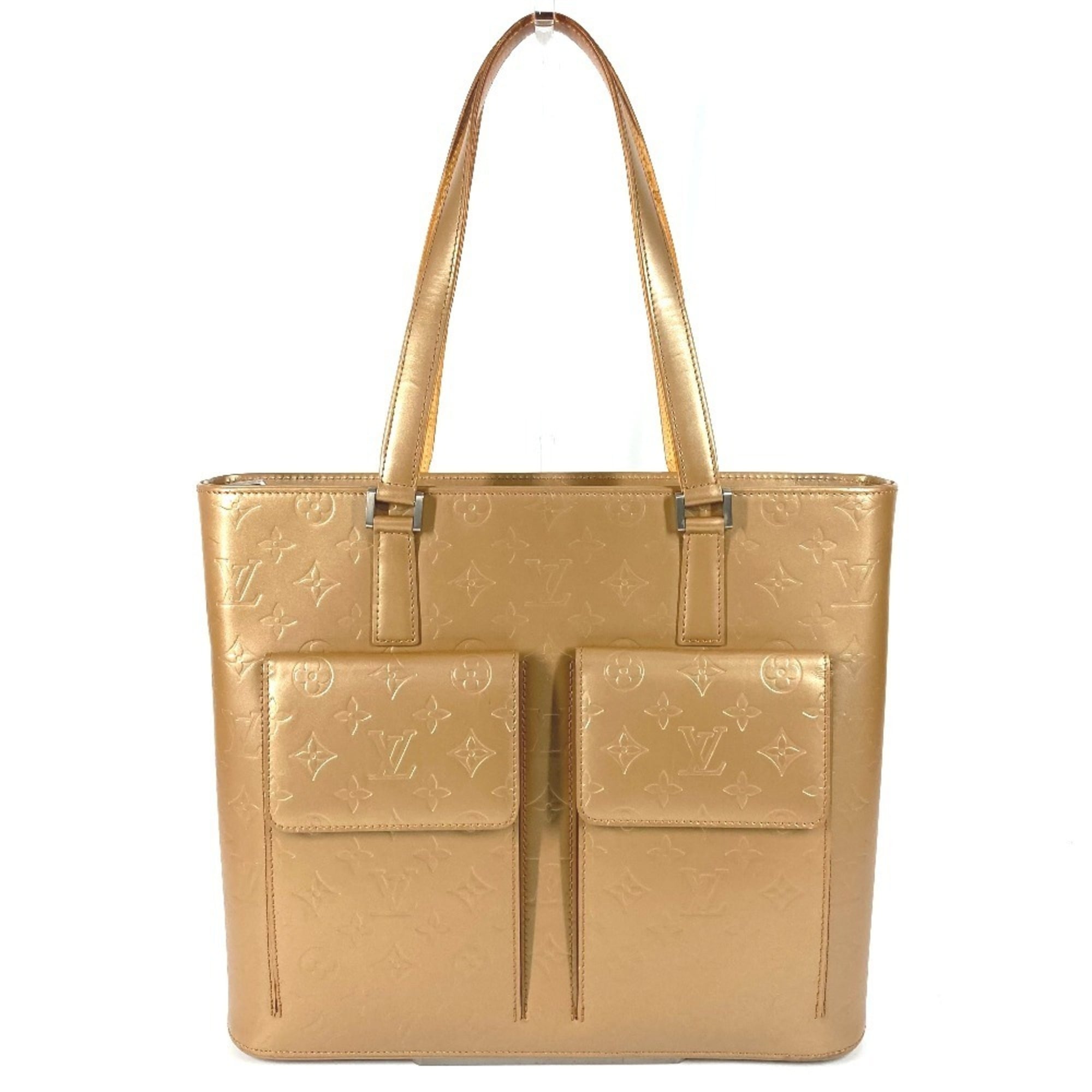 Louis Vuitton Beige Monogram Mat Leather Shoulder Bag Tote Bag (Pre-Owned)