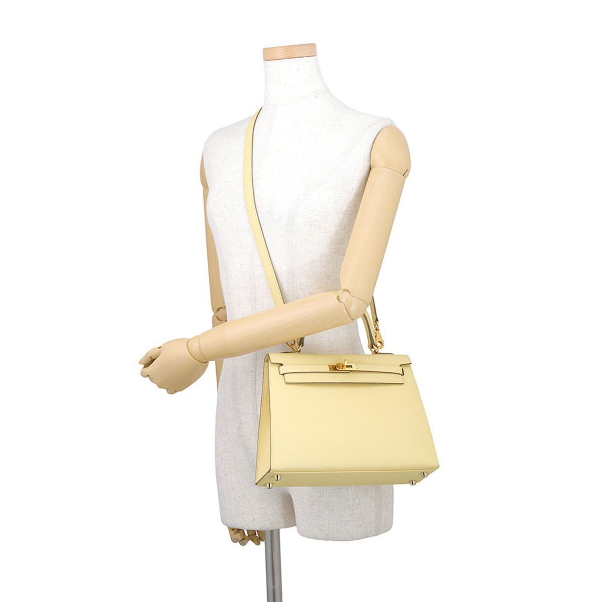 Hermes Kelly Jaune Epsom Leather Handbag (Pre-Owned)