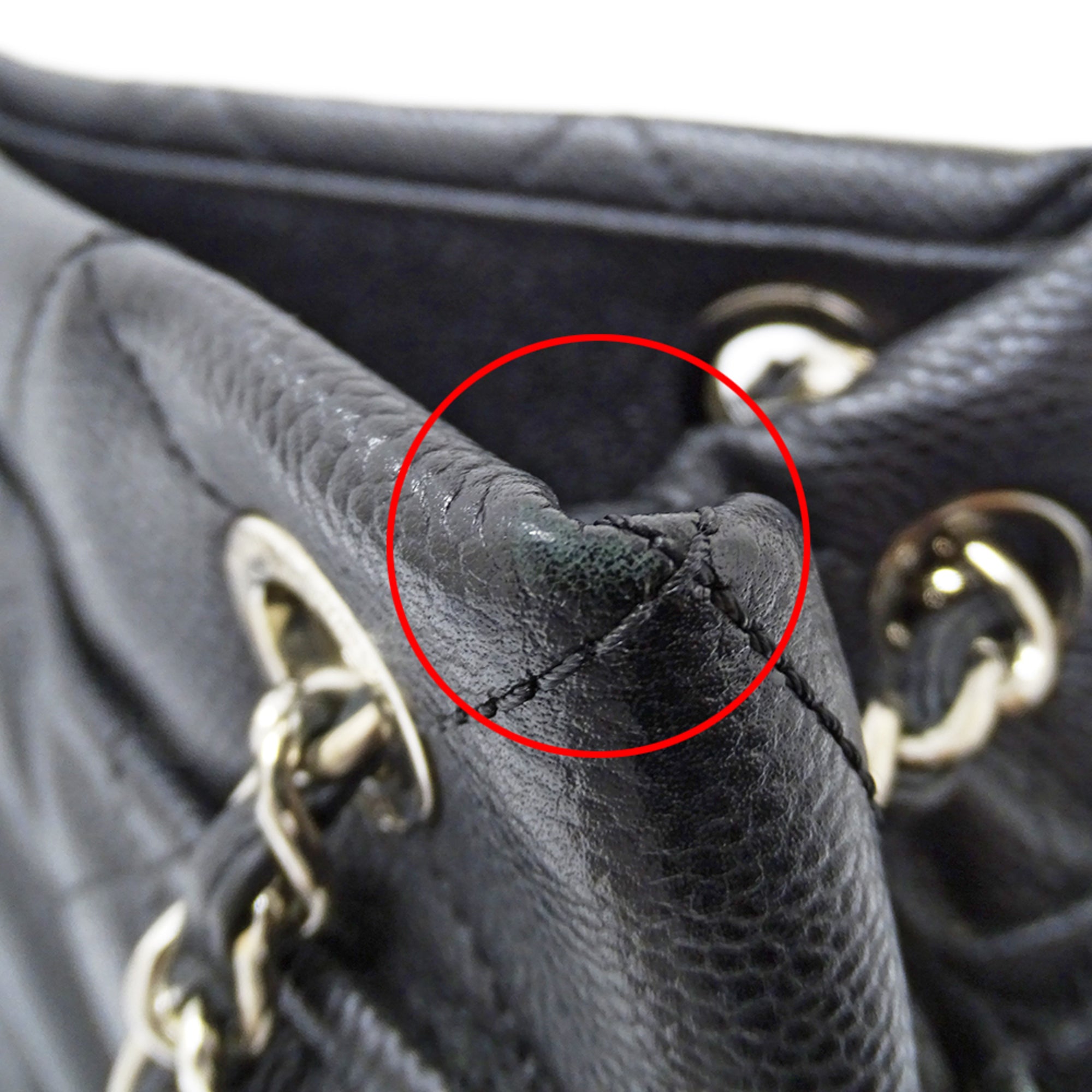 Chanel Black Grained Calfskin Handbag Tote Bag (Pre-Owned)