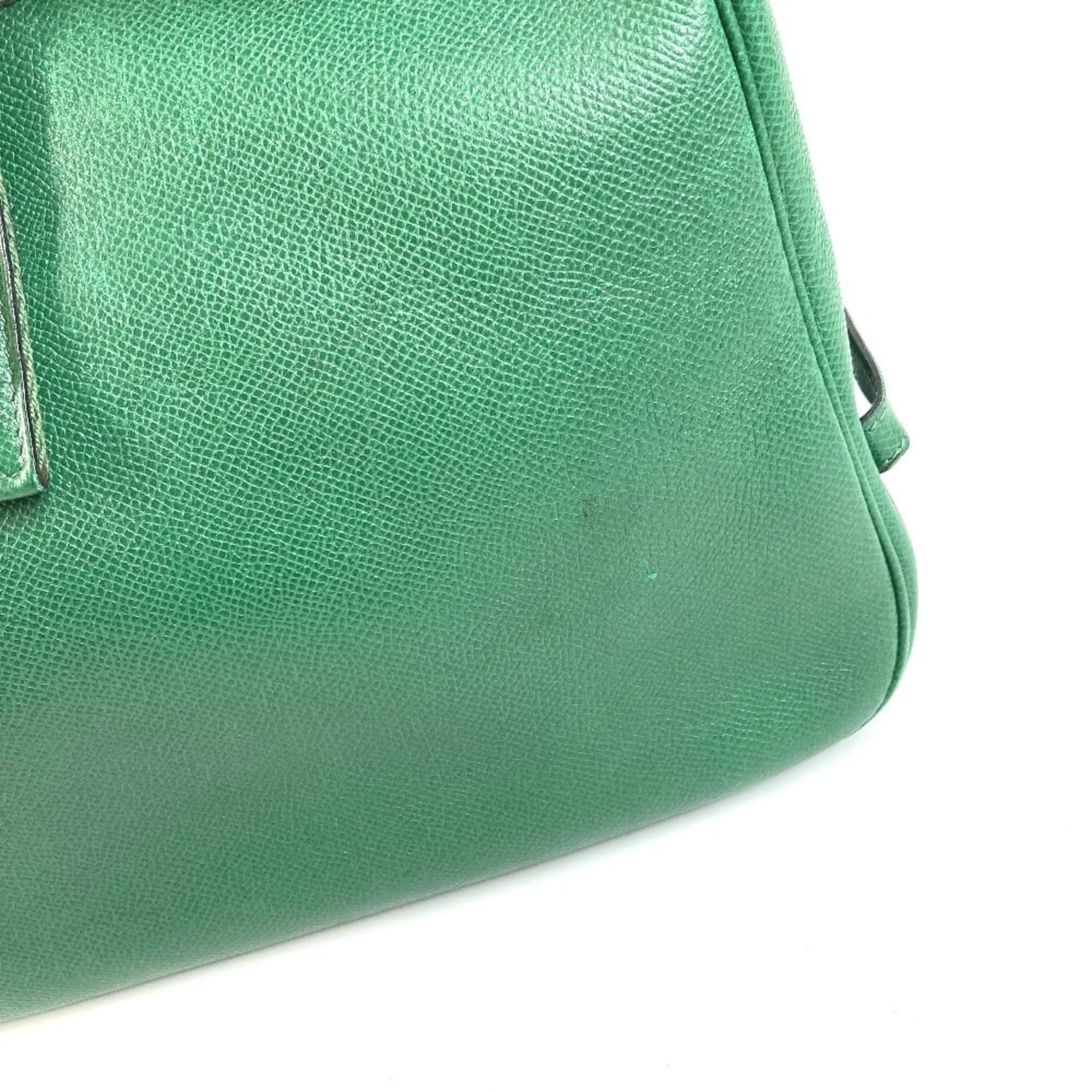Hermes Green Courchevel Leather Shoulder Bag Tote Bag (Pre-Owned)