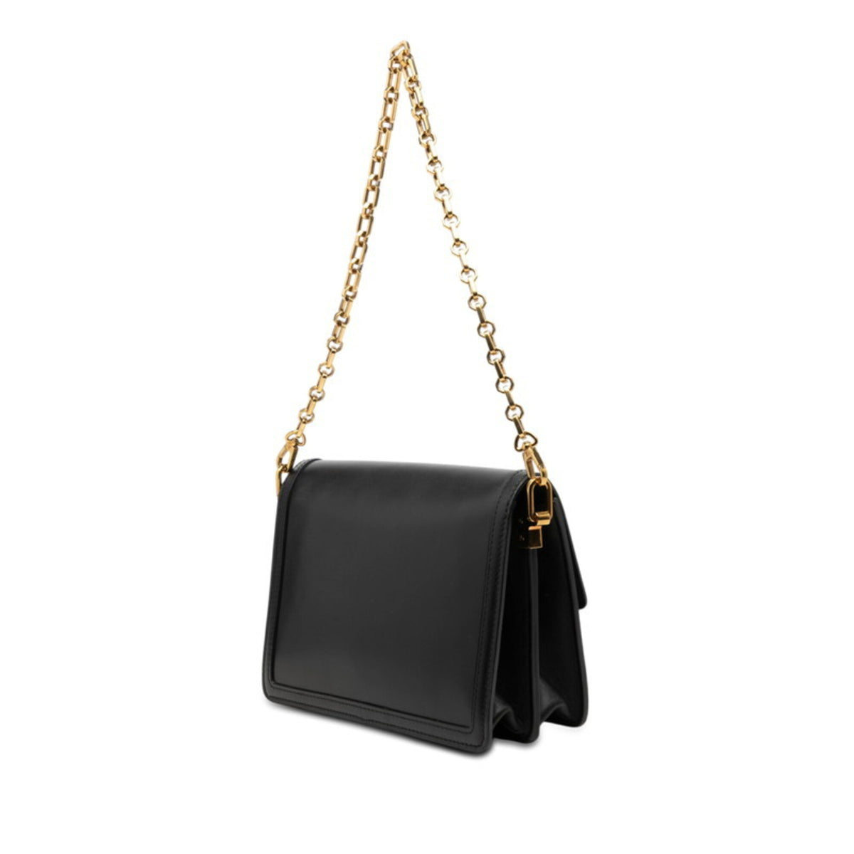 Louis Vuitton Black Leather Handbag Shoulder Bag (Pre-Owned)
