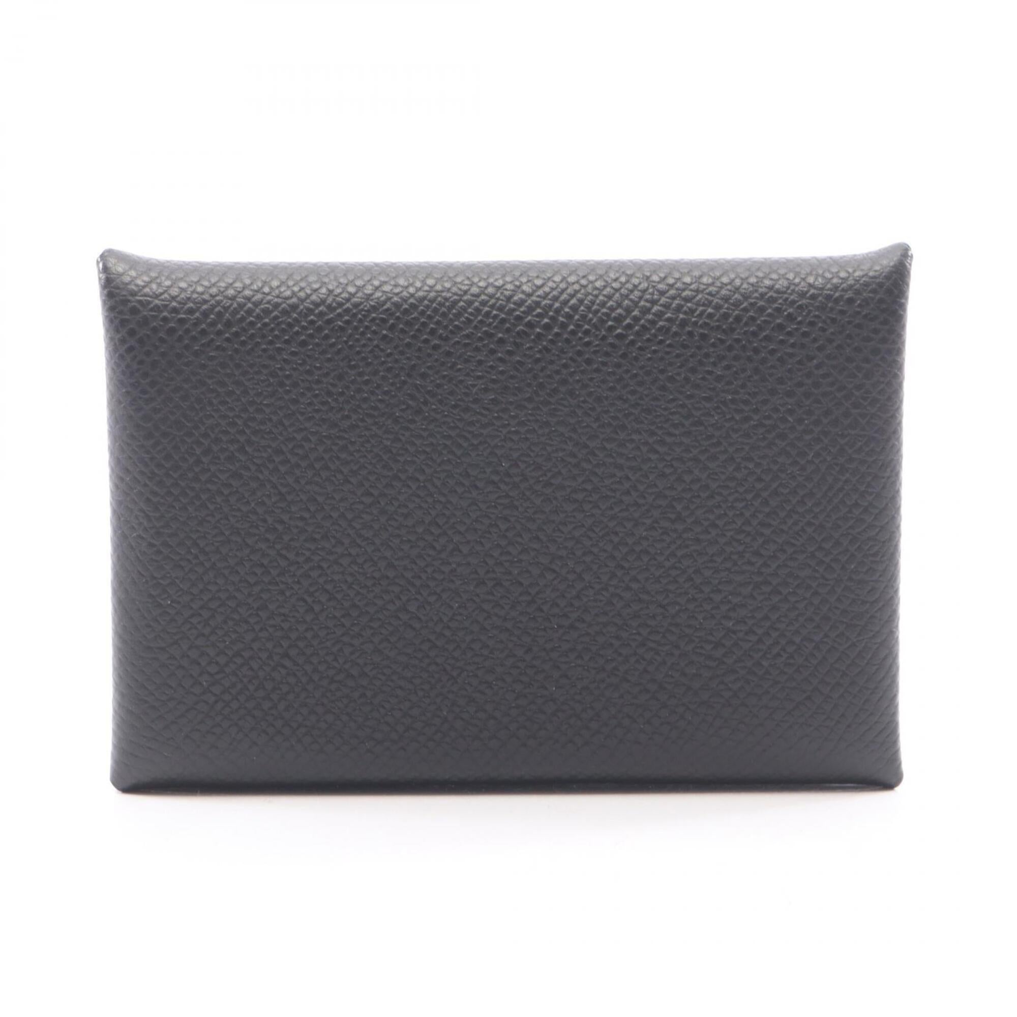 Hermes Black Epsom Leather Coin Purse/Coin Case (Pre-Owned)