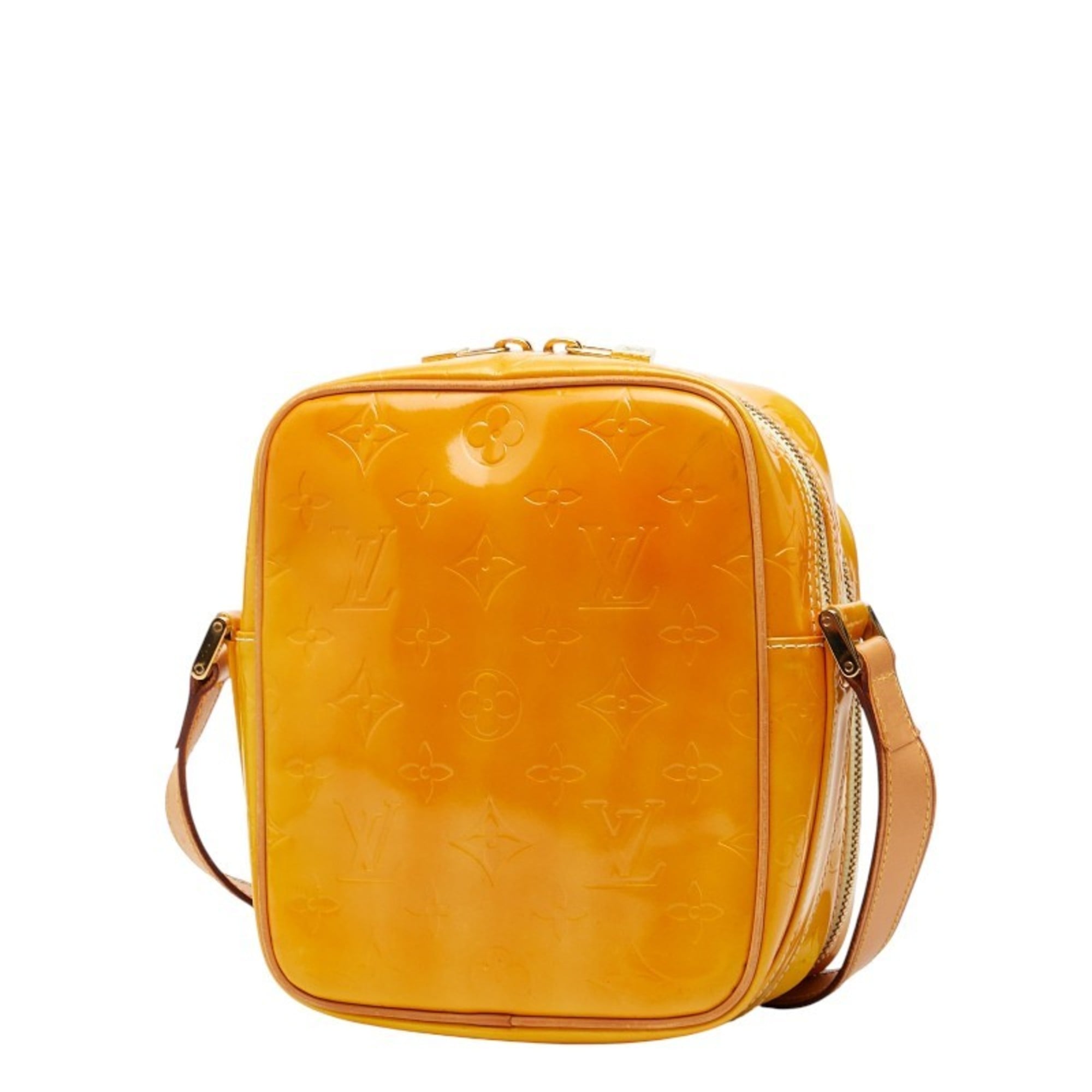 Louis Vuitton Yellow Patent Leather Shoulder Bag (Pre-Owned)