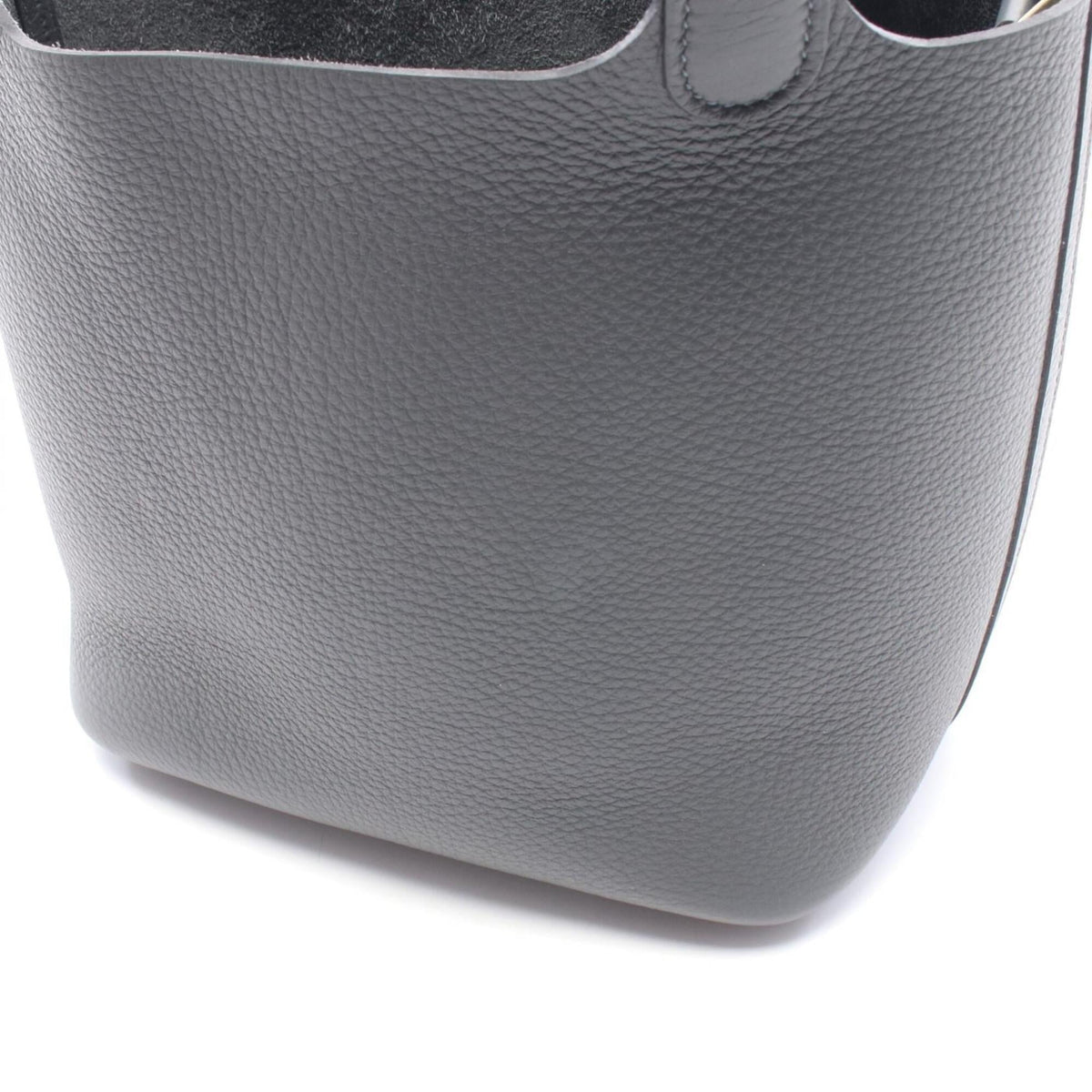 Hermes Gray Taurillon Clemence Leather Handbag (Pre-Owned)