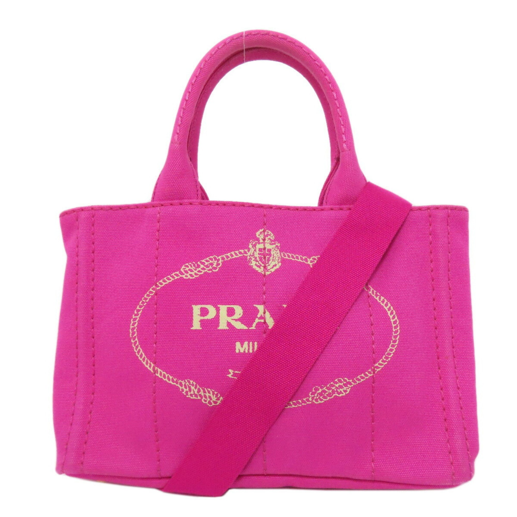 Prada Pink Canapa Handbag (Pre-Owned)