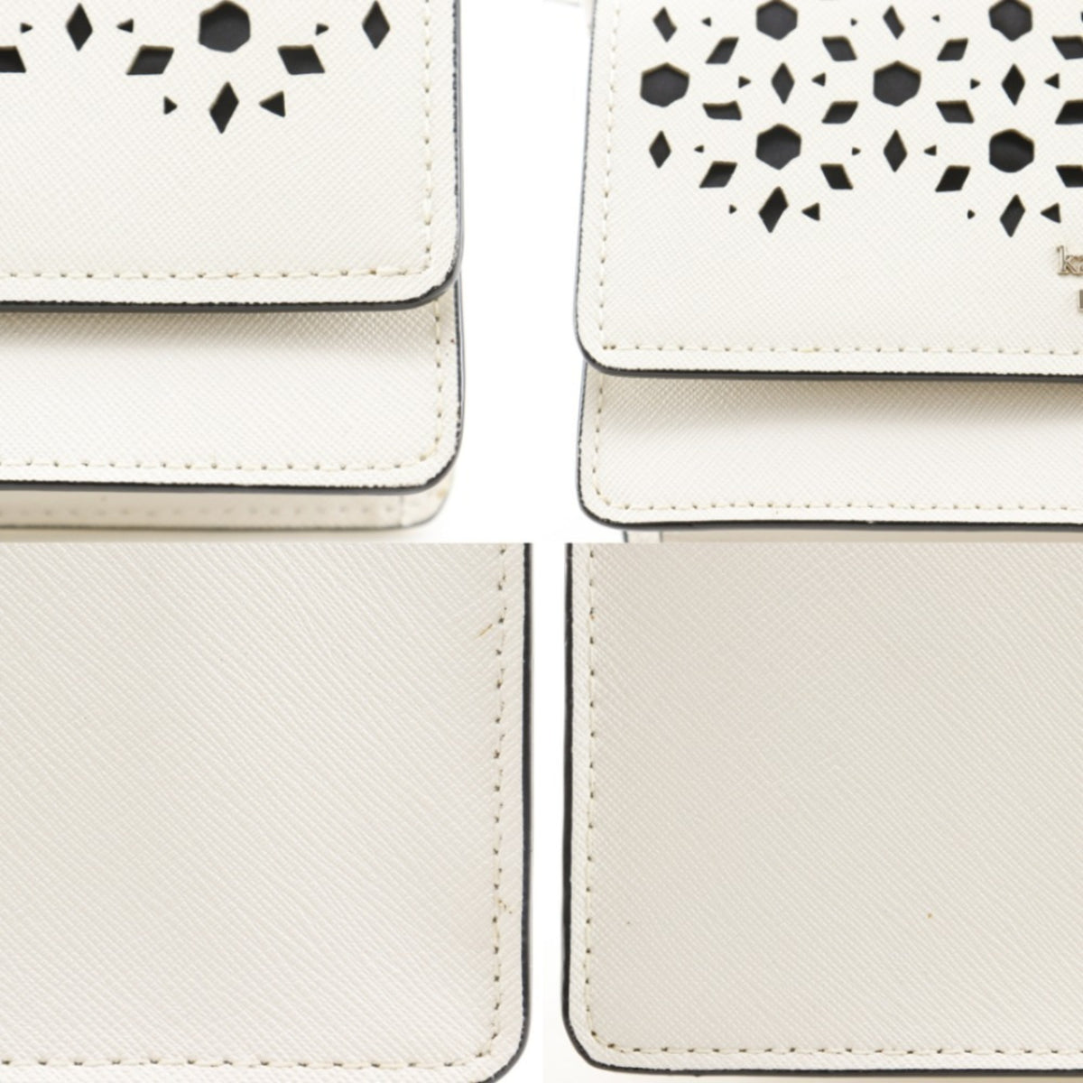 Kate Spade White Leather Pochette Shoulder Bag (Pre-Owned)