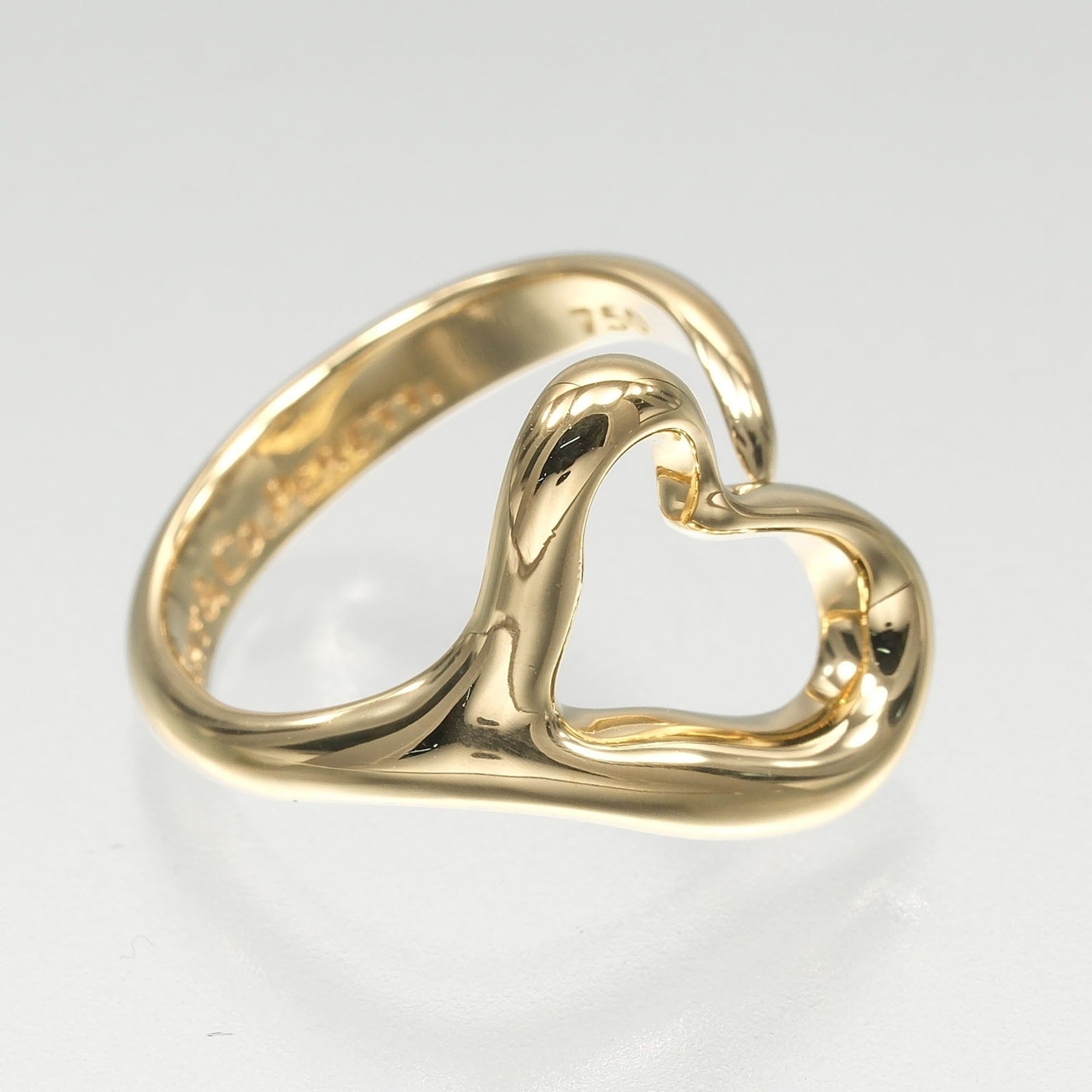 Tiffany Open Heart Yellow Gold (18K) Band Ring (Pre-Owned)